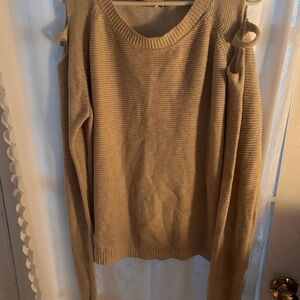 ESQUALO MUSTARD COLOURED Crew Neck Sweater with Shoulder Accents -US-12